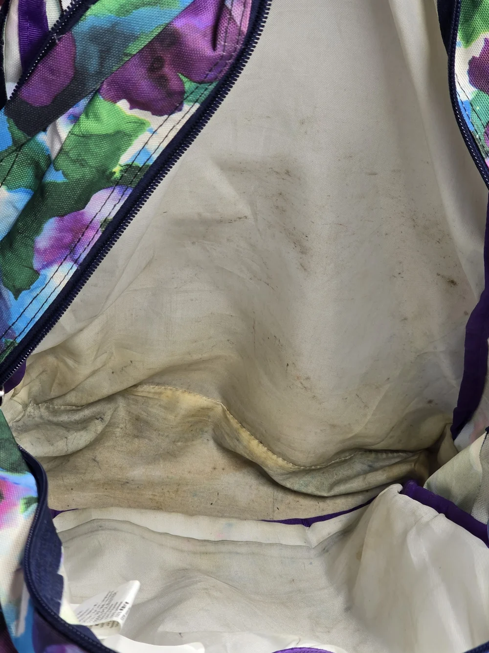JanSport Floral Watercolor Backpack with Faux Leather Base
